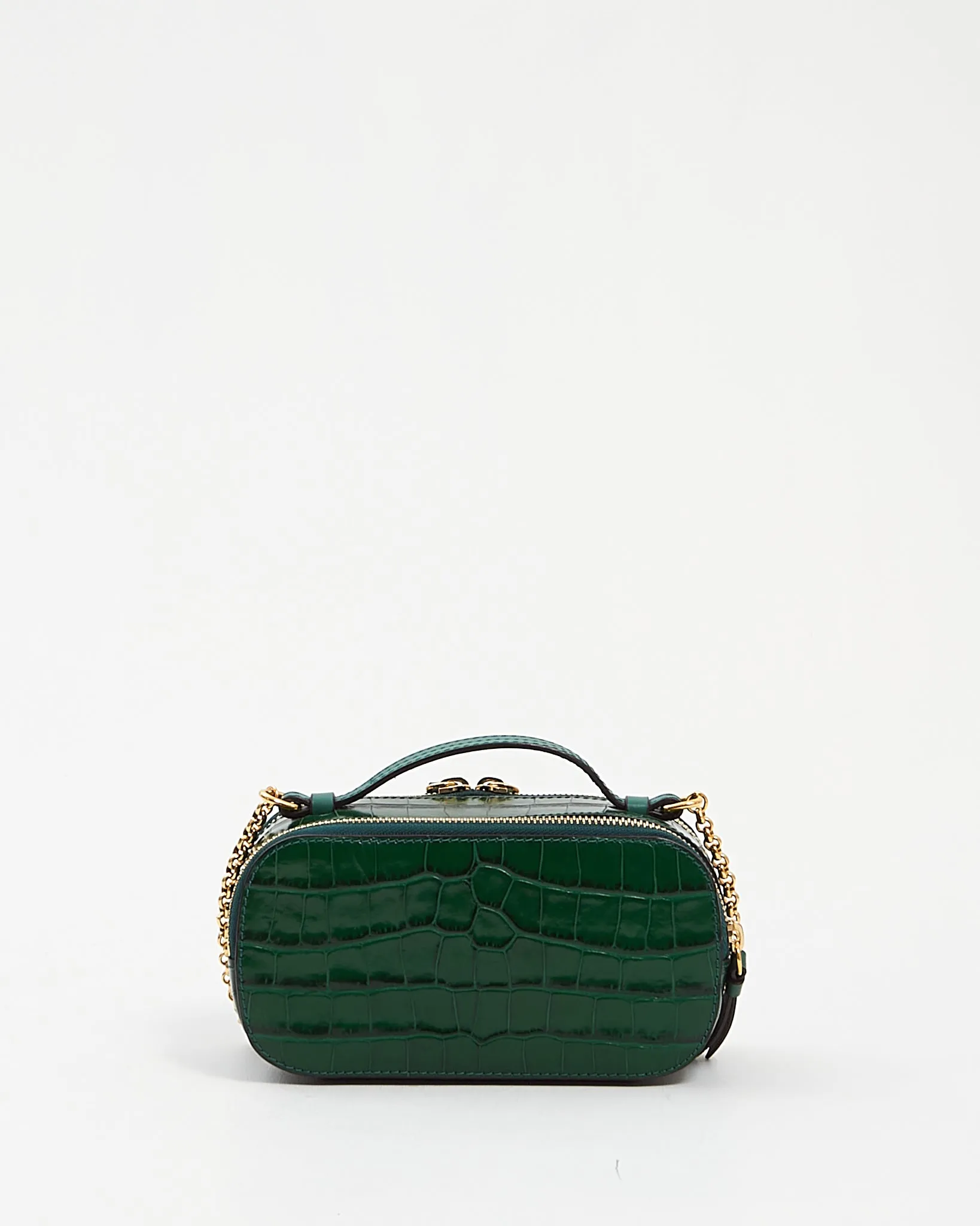 Chloe Green Embossed Leather Mini Crossbody Bag