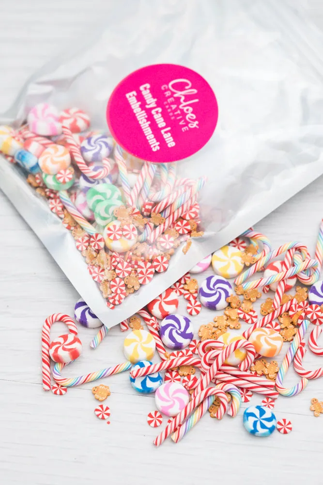 Chloes Creative Cards Clay Embellishment Mix - Candy Cane Lane