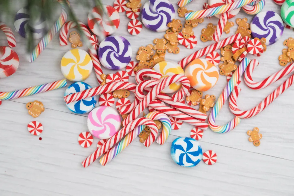Chloes Creative Cards Clay Embellishment Mix - Candy Cane Lane