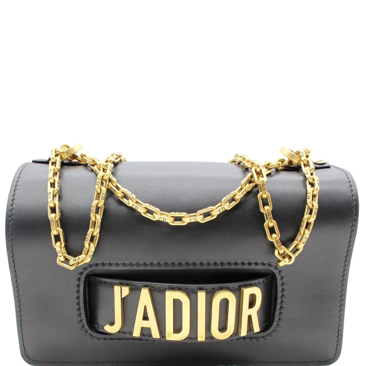 Christian Dior J'Adior Medium Calfskin Leather Flap Shoulder Bag Black - 10% OFF
