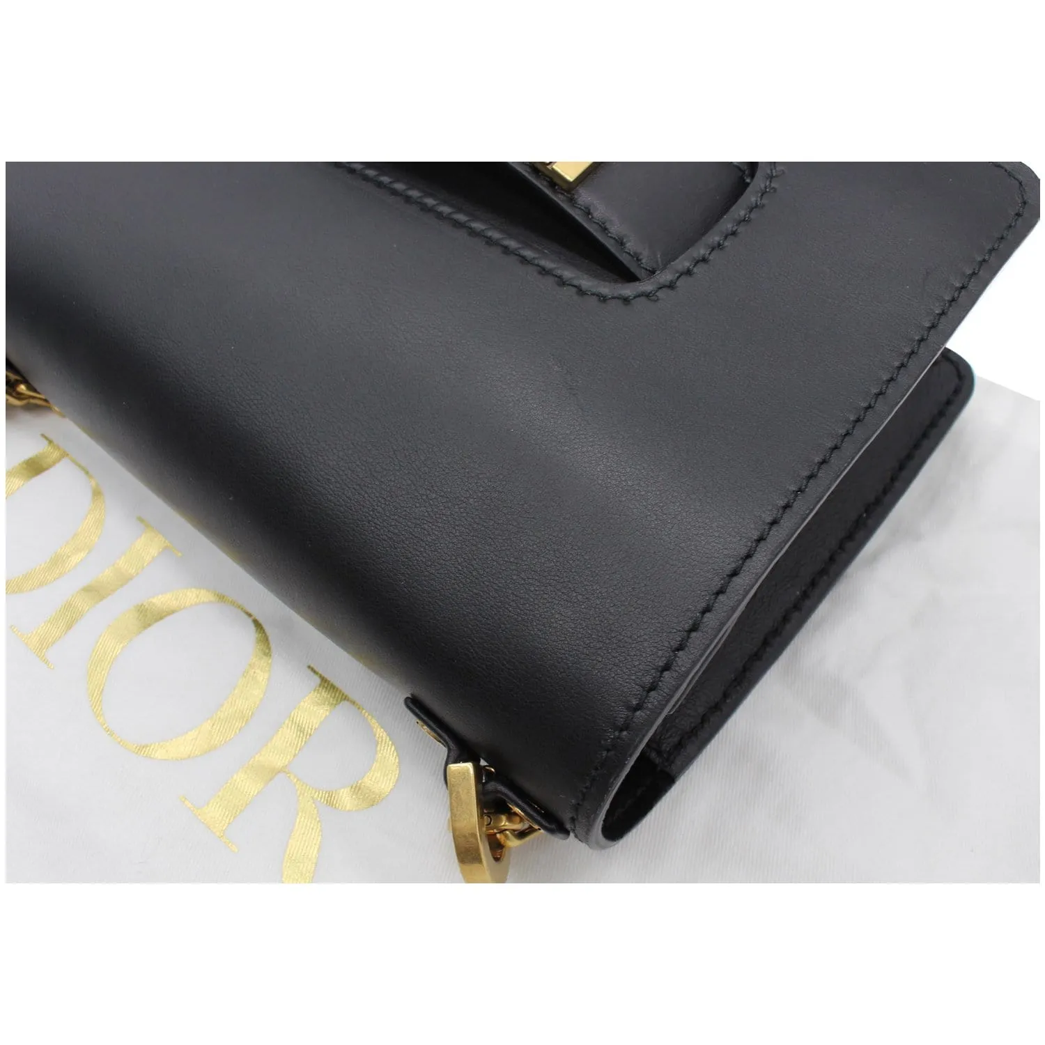 Christian Dior J'Adior Medium Calfskin Leather Flap Shoulder Bag Black - 10% OFF