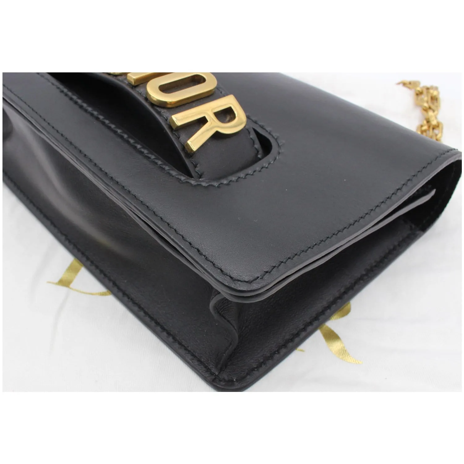 Christian Dior J'Adior Medium Calfskin Leather Flap Shoulder Bag Black - 10% OFF