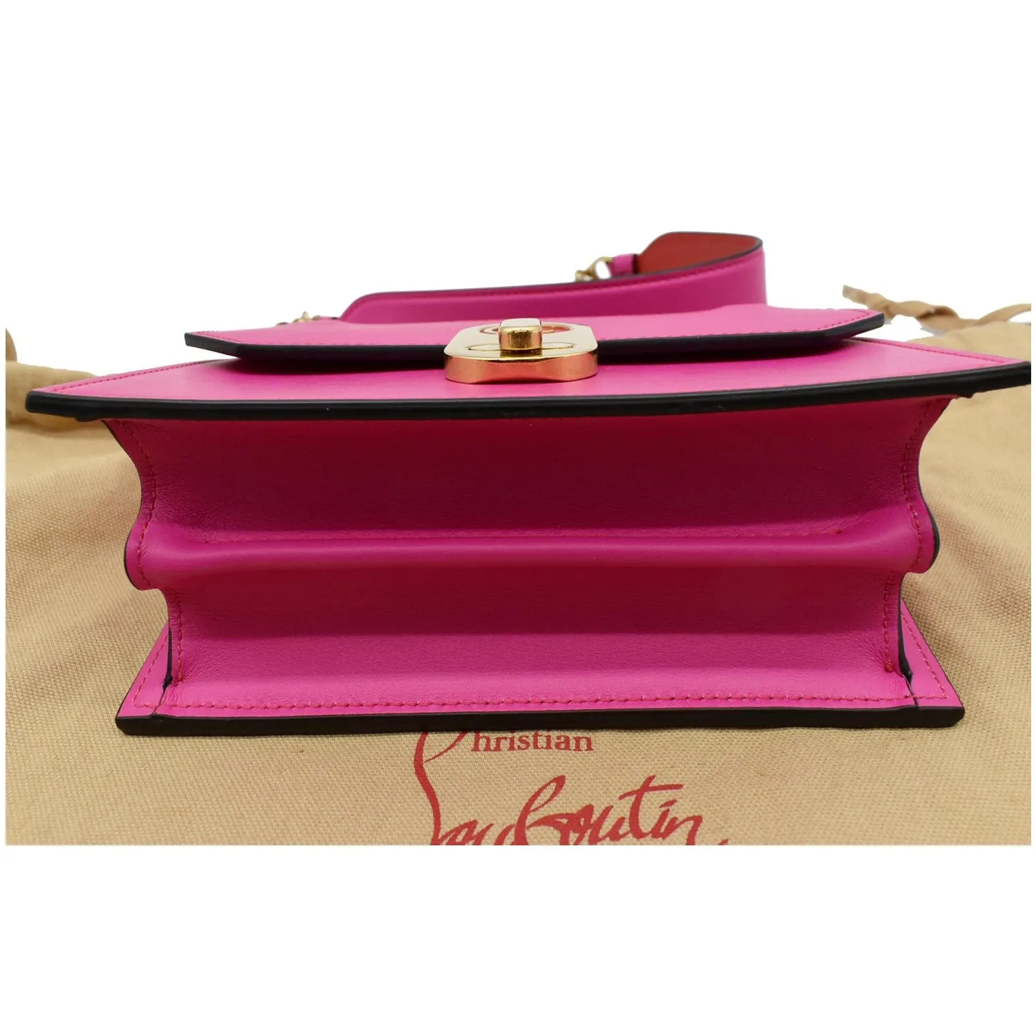CHRISTIAN LOUBOUTIN Elisa Mini Calfskin Leather Shoulder Bag Pink