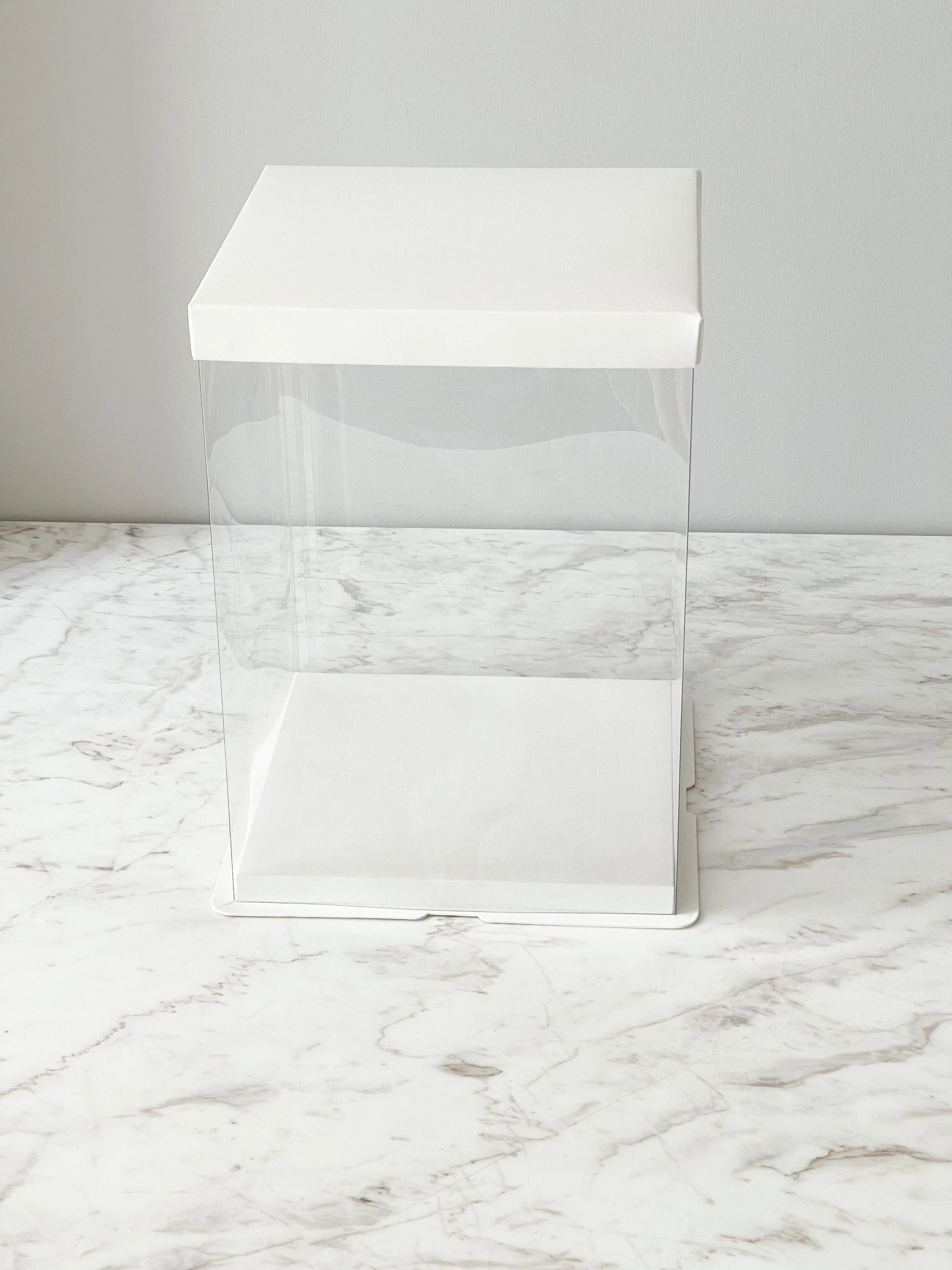 Clear display Box with White Base And Lid In variety size( 5 Sets/order)