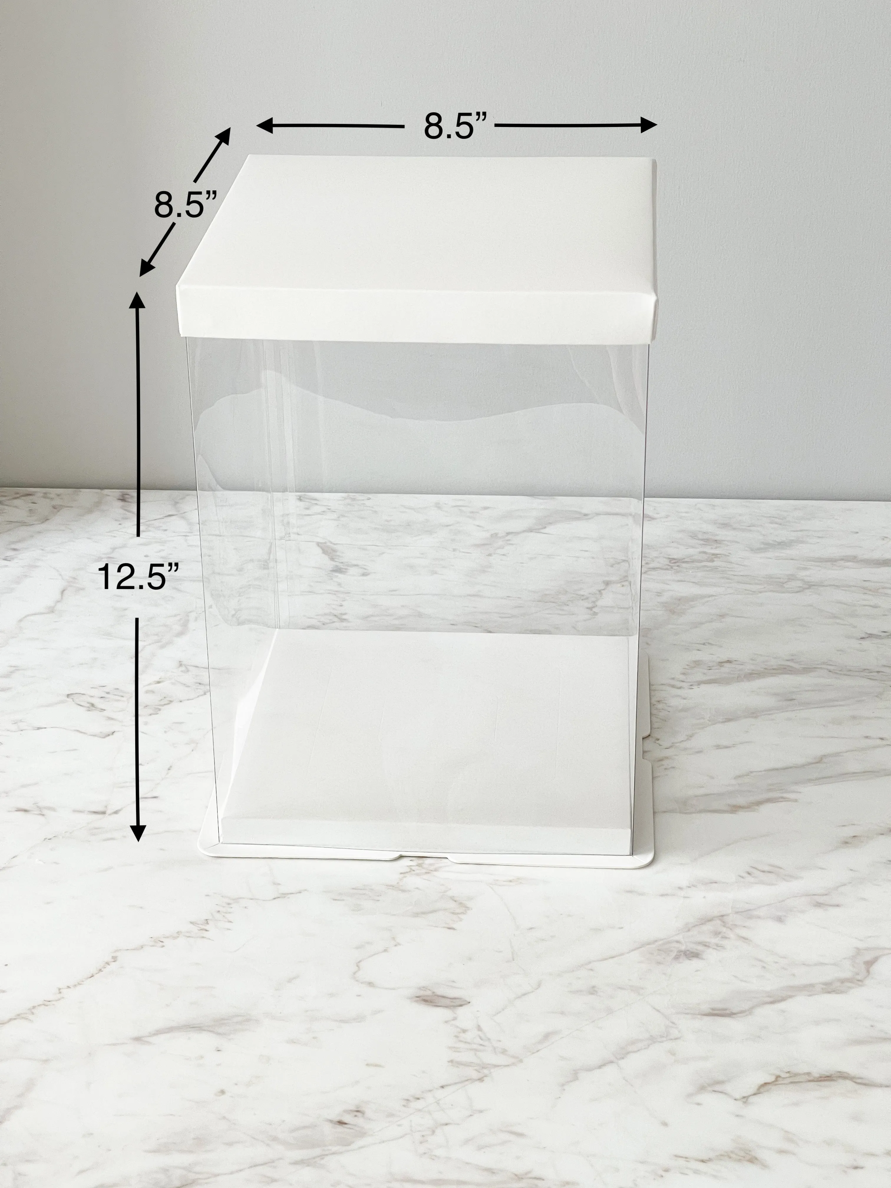 Clear display Box with White Base And Lid In variety size( 5 Sets/order)