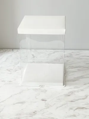 Clear display Box with White Base And Lid In variety size( 5 Sets/order)