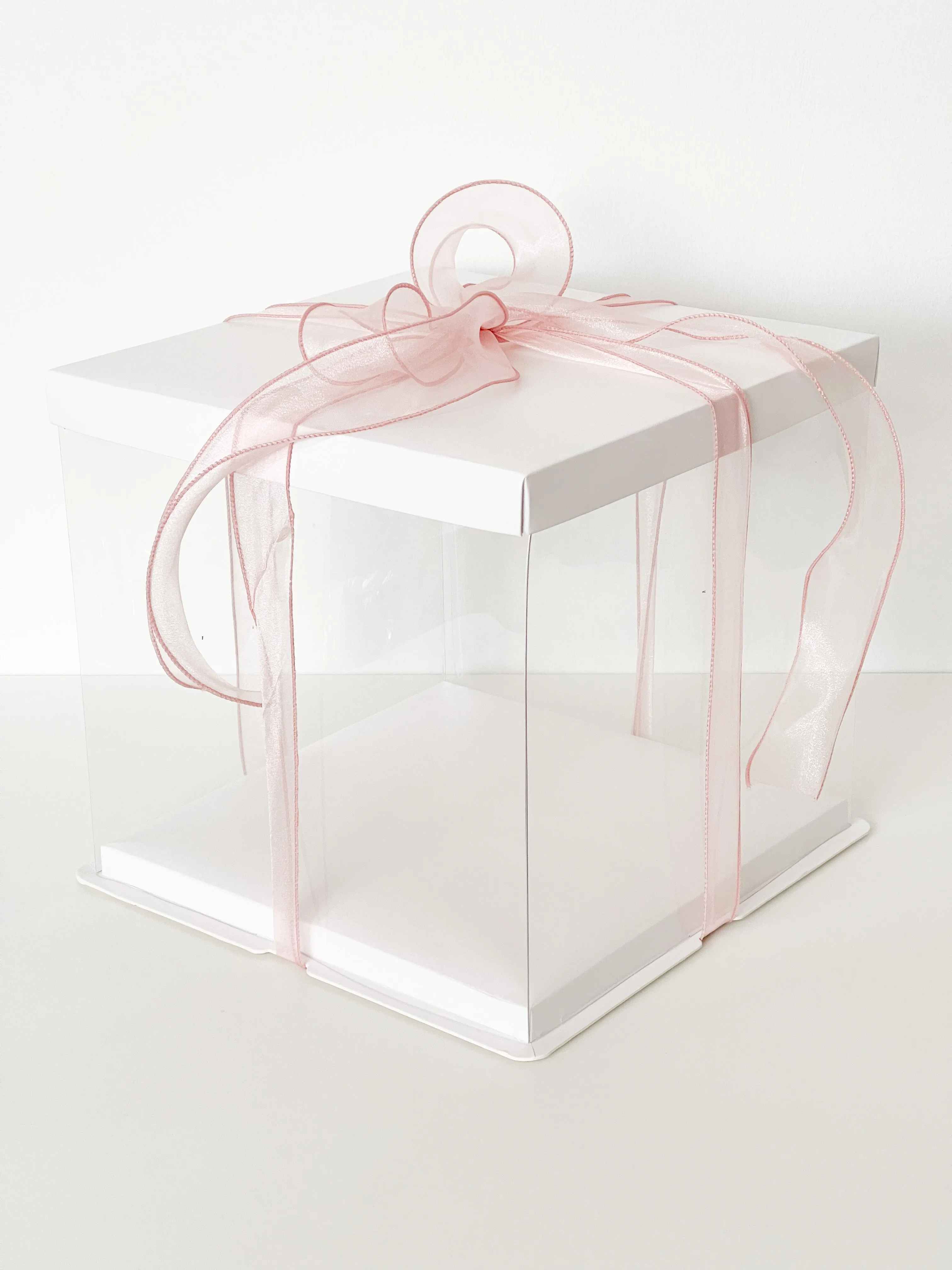 Clear display Box with White Base And Lid In variety size( 5 Sets/order)