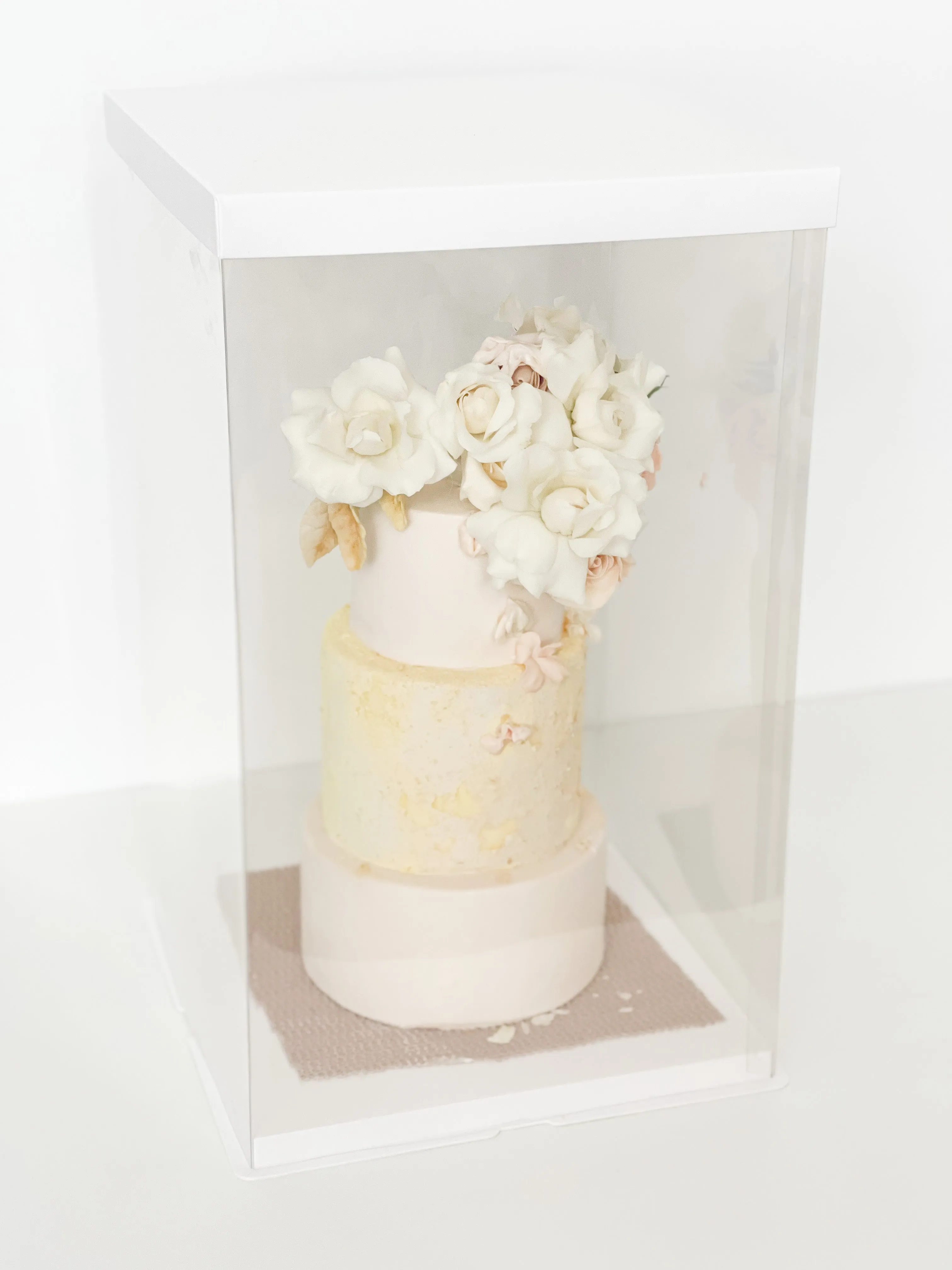 Clear display Box with White Base And Lid In variety size( 5 Sets/order)