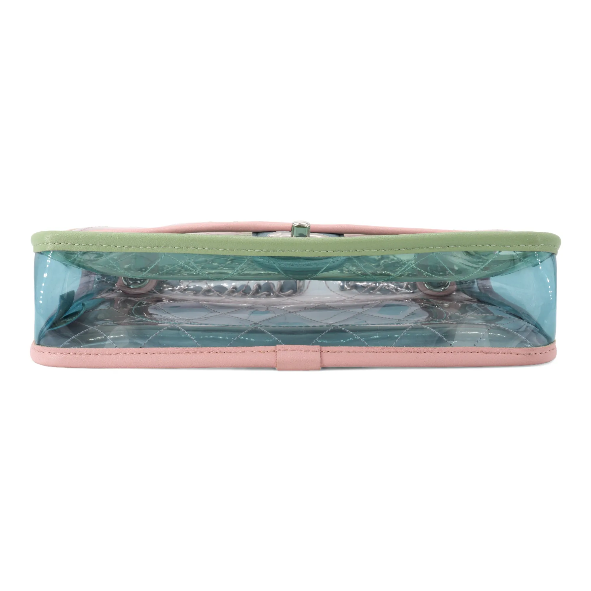 Coco Splash PVC Medium Flap Bag Pink Blue Green