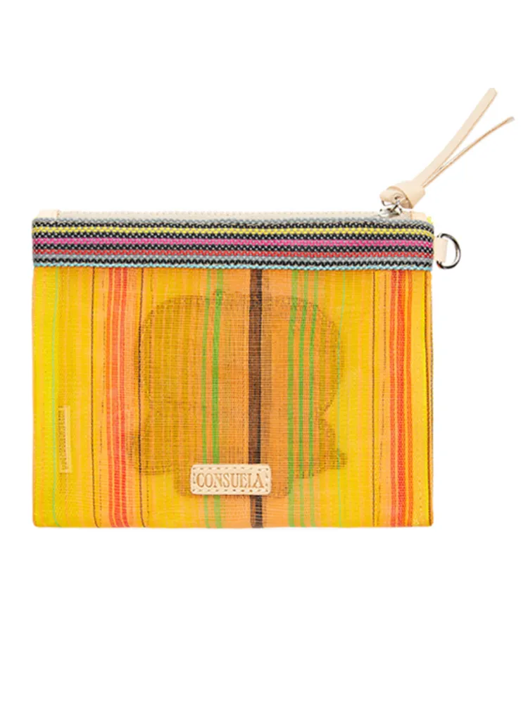 Consuela Mesh Mini Slim Zip Pouch - Elena Patch