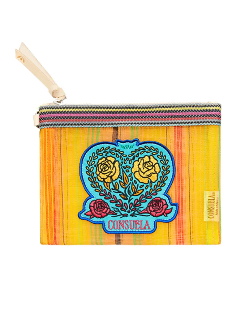 Consuela Mesh Mini Slim Zip Pouch - Elena Patch