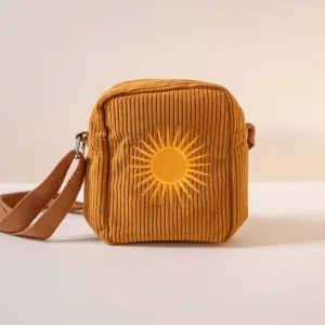 Corduroy Crossbody Bag Burnt Orange