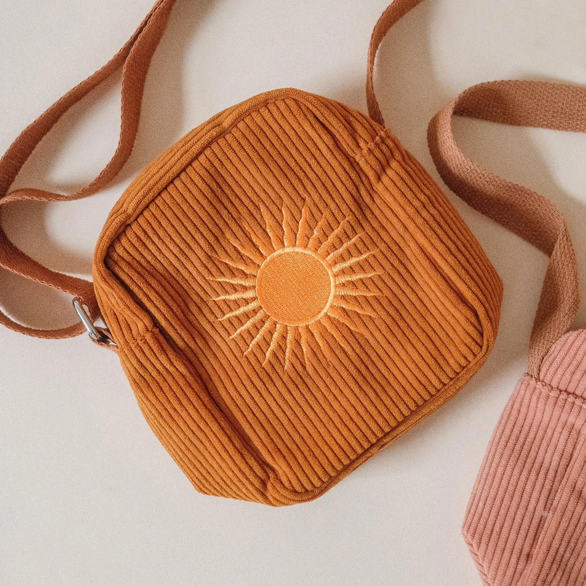 Corduroy Crossbody Bag Burnt Orange