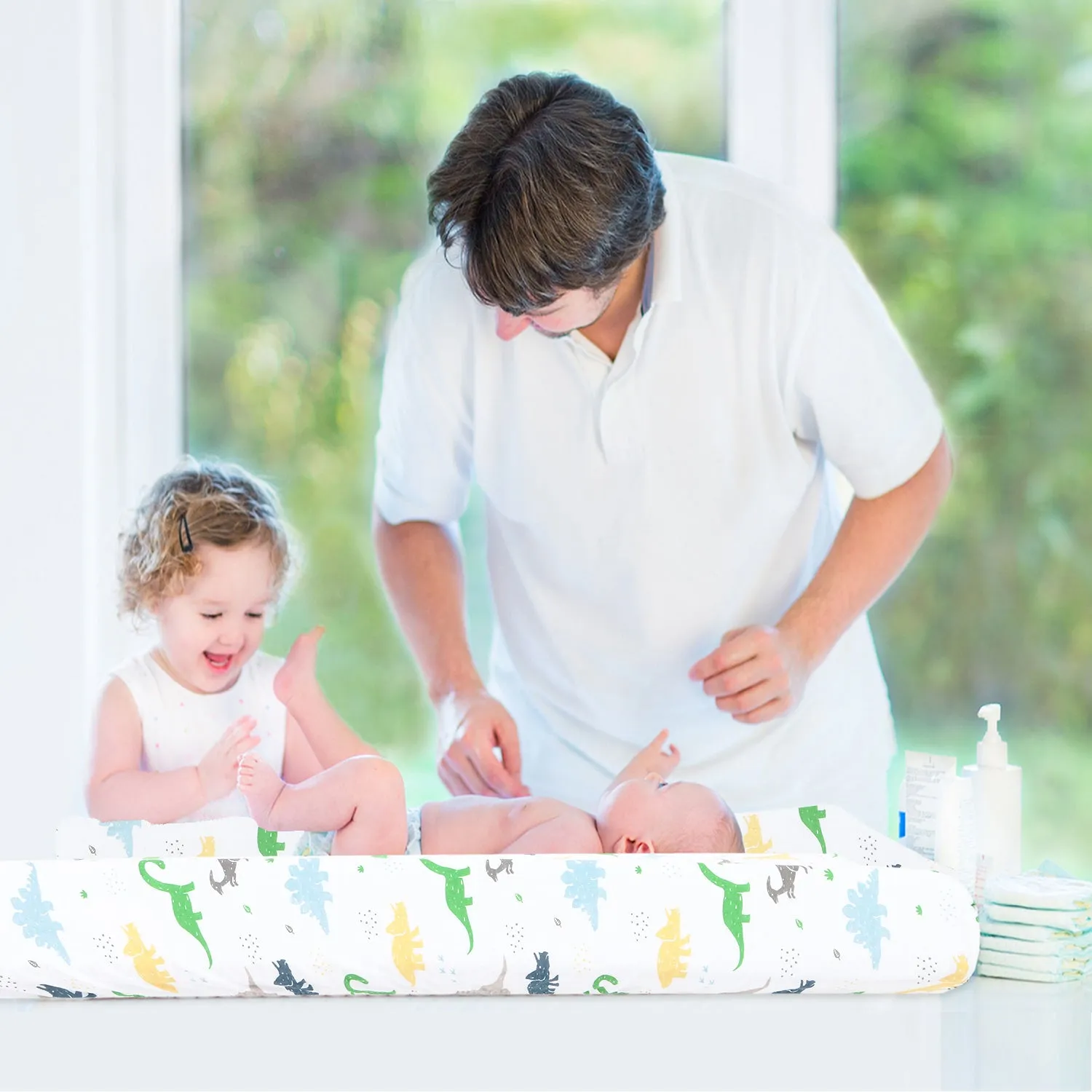 Cotton Jersey Changing Pad Covers – Dinosaurs