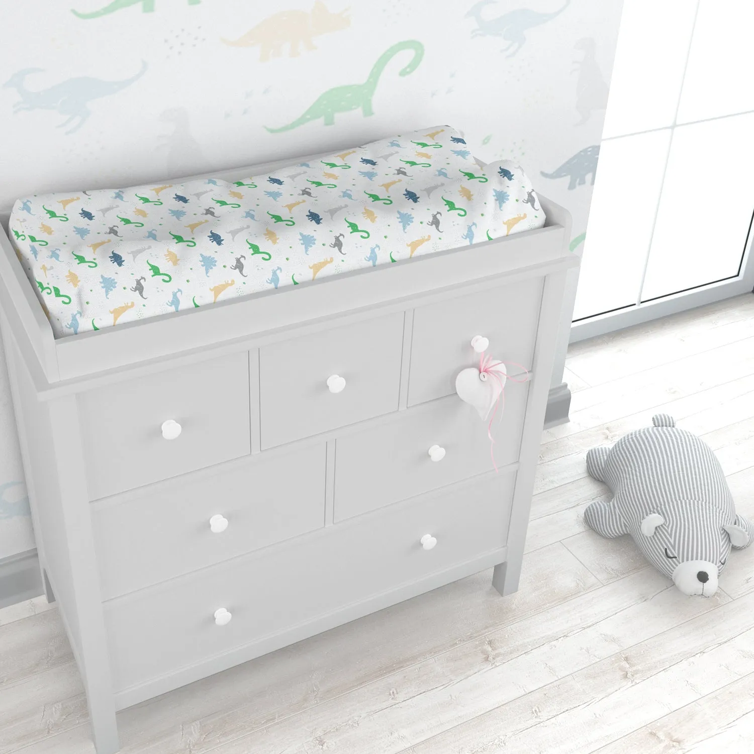 Cotton Jersey Changing Pad Covers – Dinosaurs
