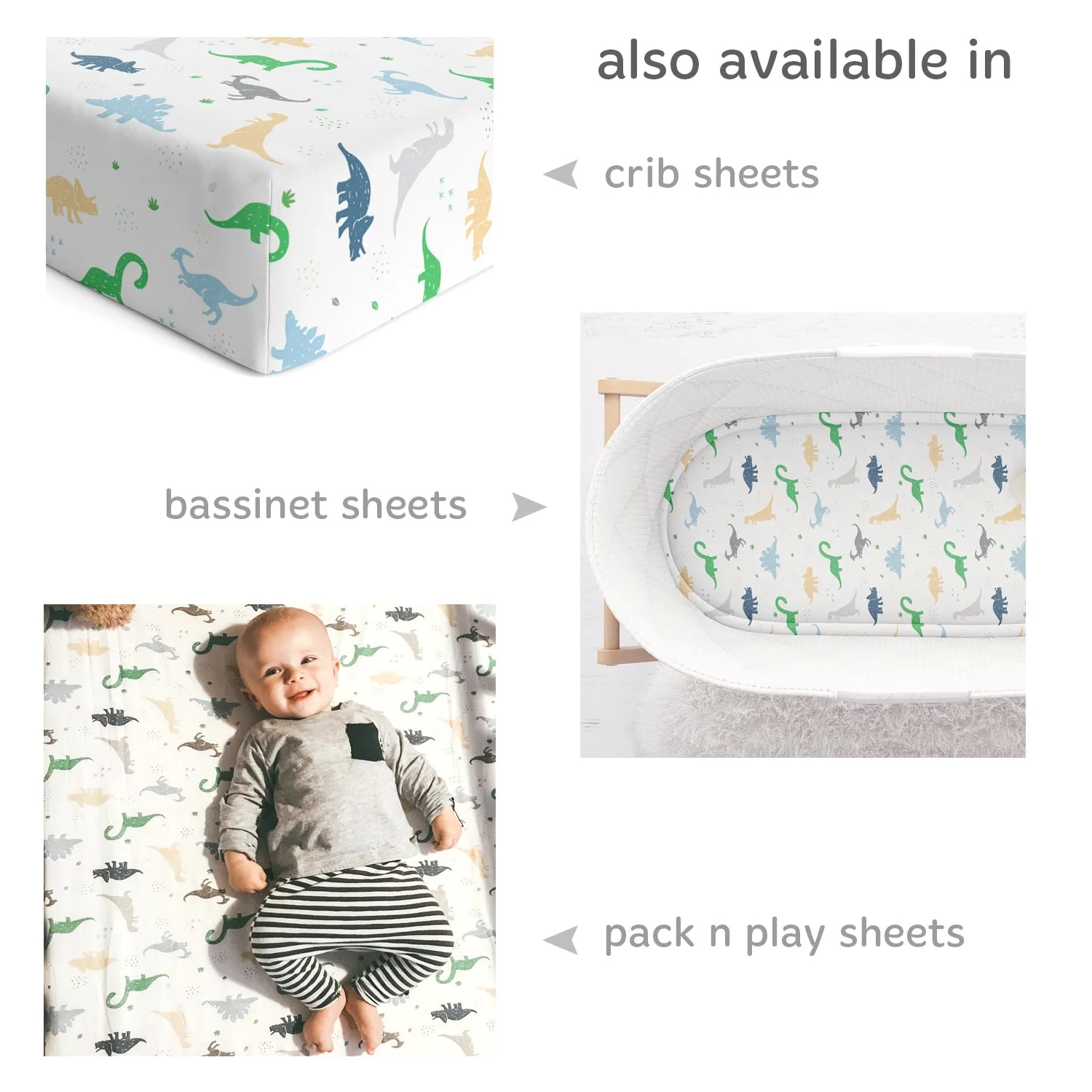 Cotton Jersey Changing Pad Covers – Dinosaurs