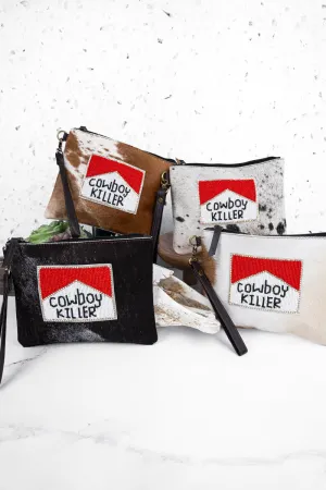 Cowboy Killer Cowhide Wristlet Clutch