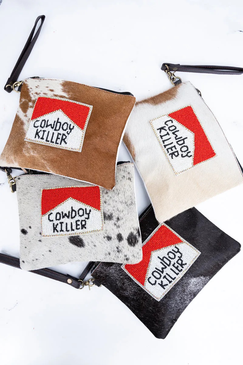Cowboy Killer Cowhide Wristlet Clutch