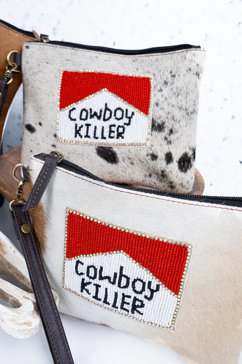 Cowboy Killer Cowhide Wristlet Clutch