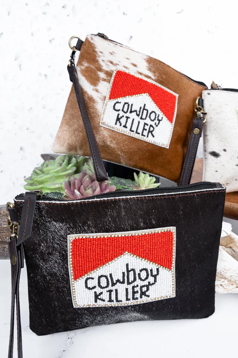 Cowboy Killer Cowhide Wristlet Clutch