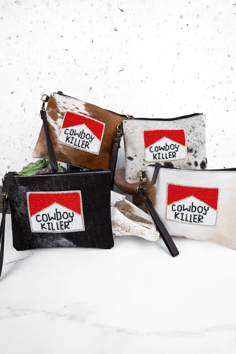 Cowboy Killer Cowhide Wristlet Clutch