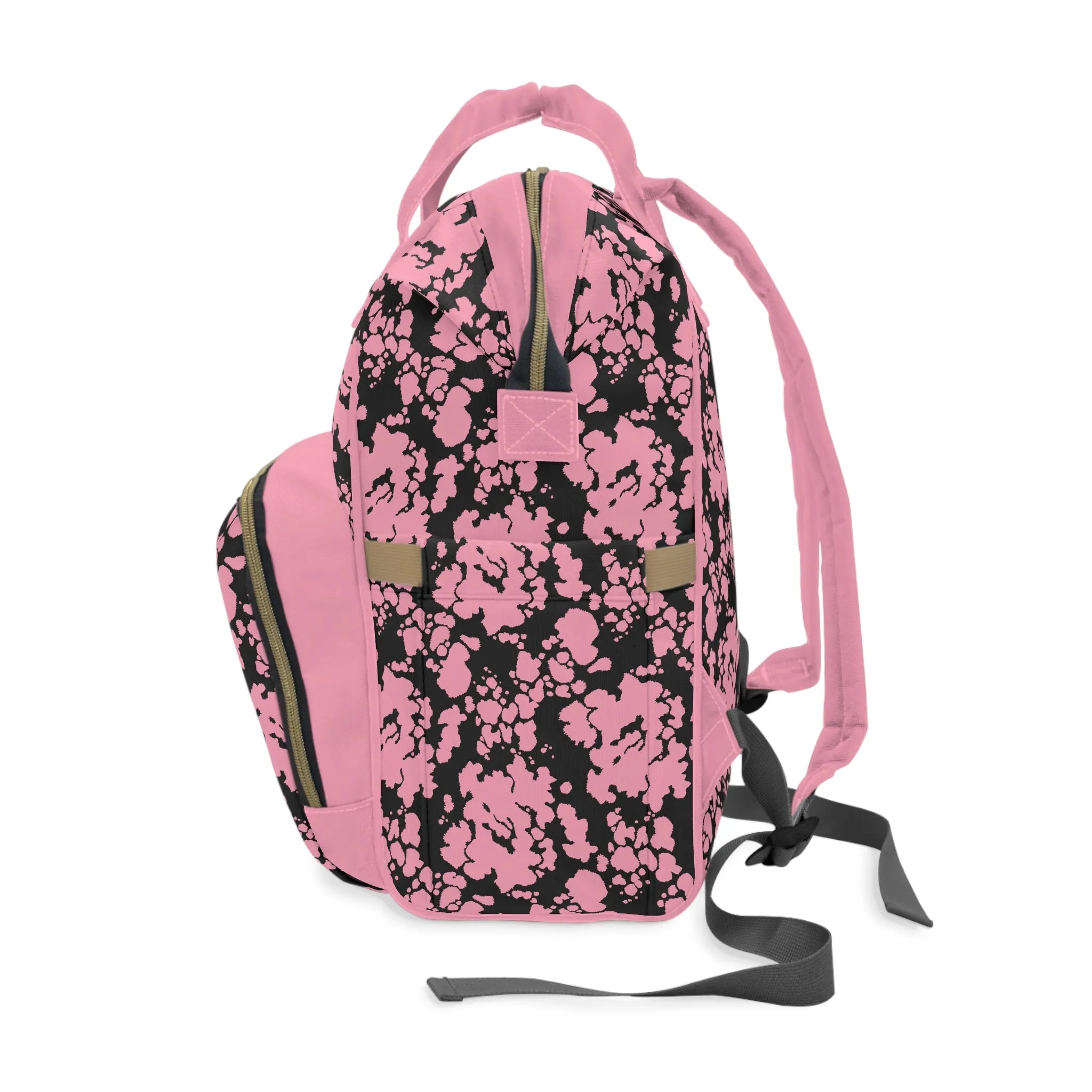 Cowhide Diaper Backpack - Chic & Durable Baby Bag with Genuine Cowhide Patterns, Perfect for Stylish Parents