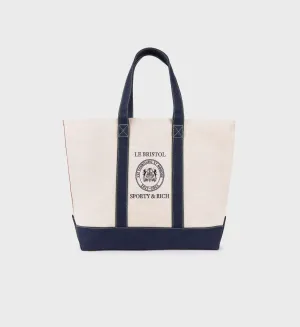 Crest Seal Tote Bag  - Natural