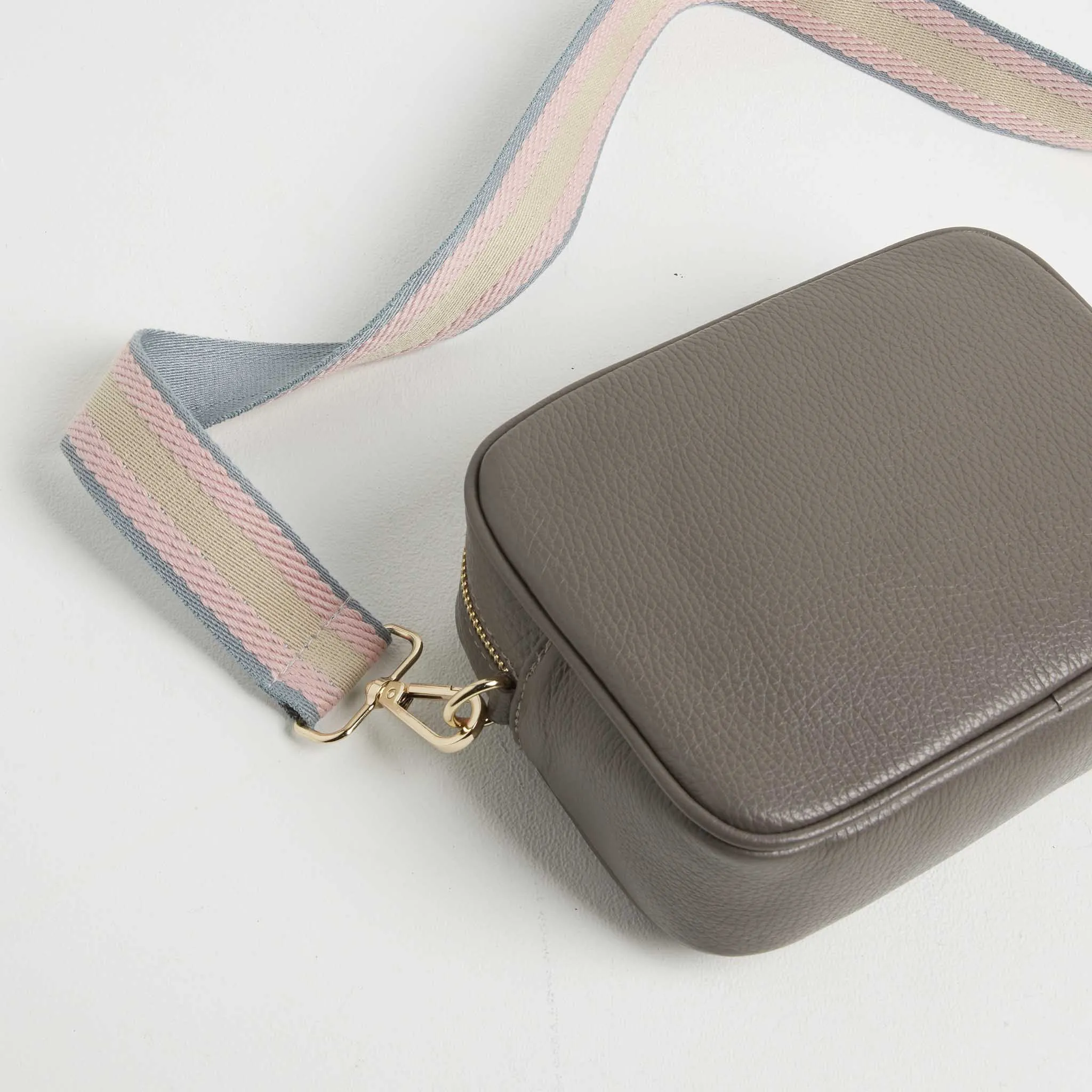 Crossbody Strap - Pastel Stripes (Gold Hardware)