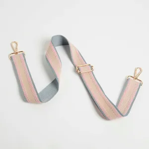 Crossbody Strap - Pastel Stripes (Gold Hardware)
