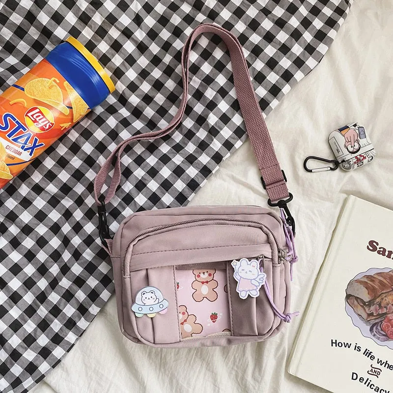 deanwangkt Preppy Style Collage Student Messenger Bag Girls Nylon Tote Bags For Women  Shoulder Bags Womens Crossbody Bag Bolsa Mujer