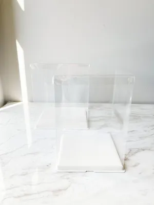 Display Box with Clear Lid and White Base In variety size