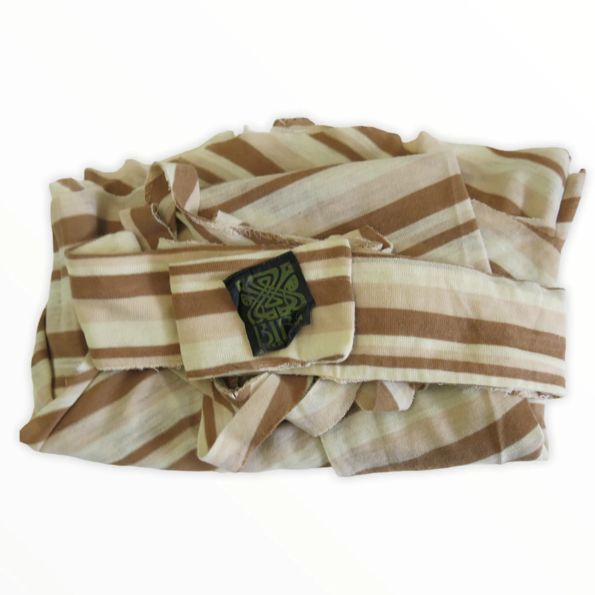 DIY Vintage Biba Fabric Bundle: Beige Striped Jersey