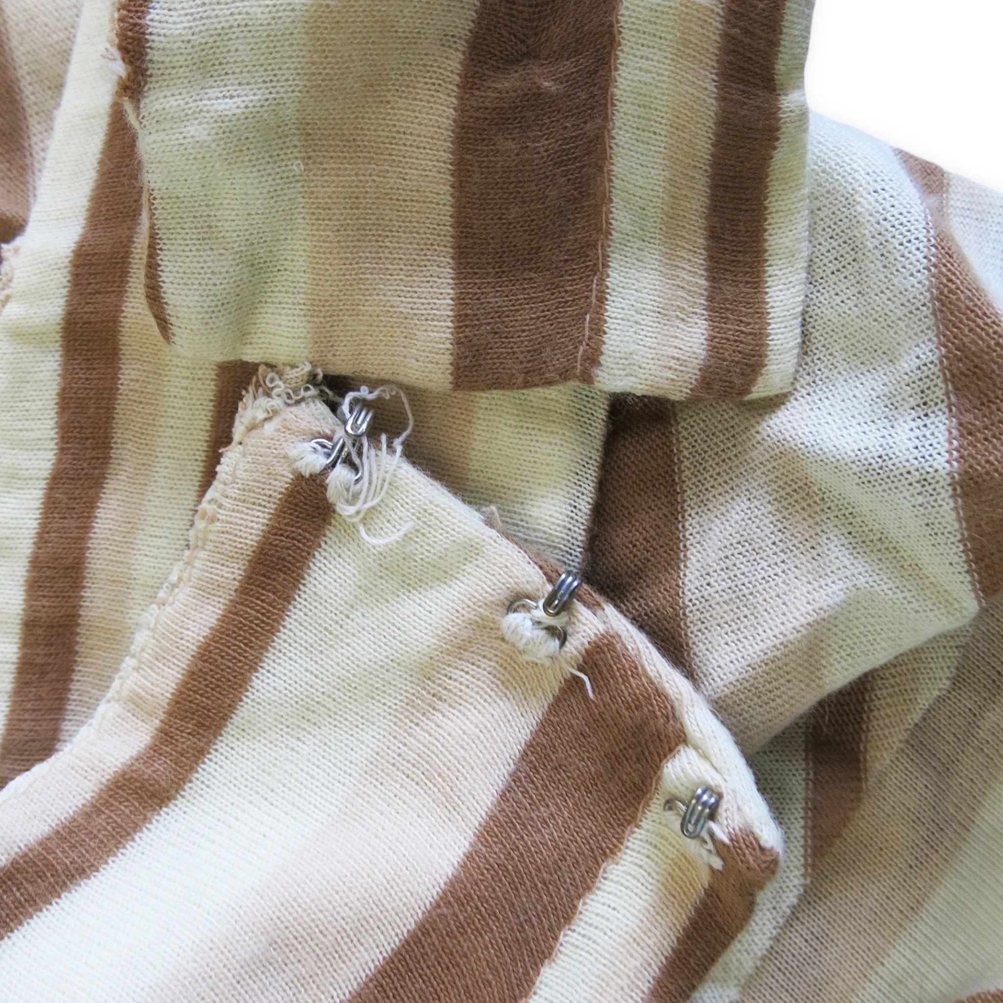 DIY Vintage Biba Fabric Bundle: Beige Striped Jersey