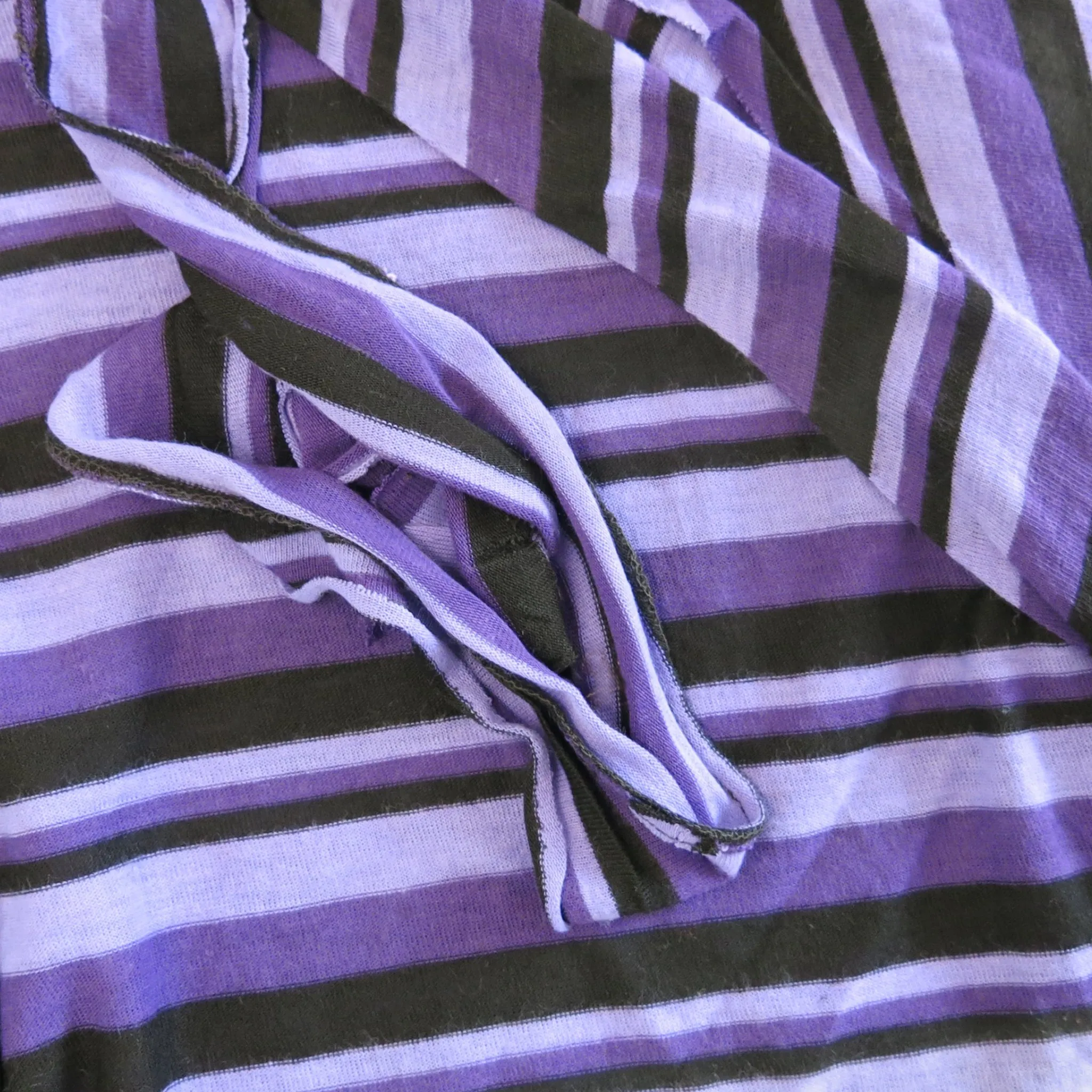 DIY Vintage Biba Fabric Bundle: Purple Striped Jersey