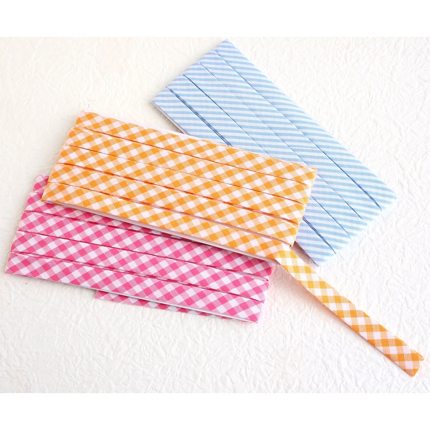 Double Fold Bias Tape 3/8" - Charcoal Stripe