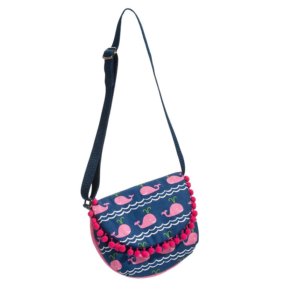 DOUGLAS Cuddle Toys Pink Whale Crossbody Bag - 7247 NEW