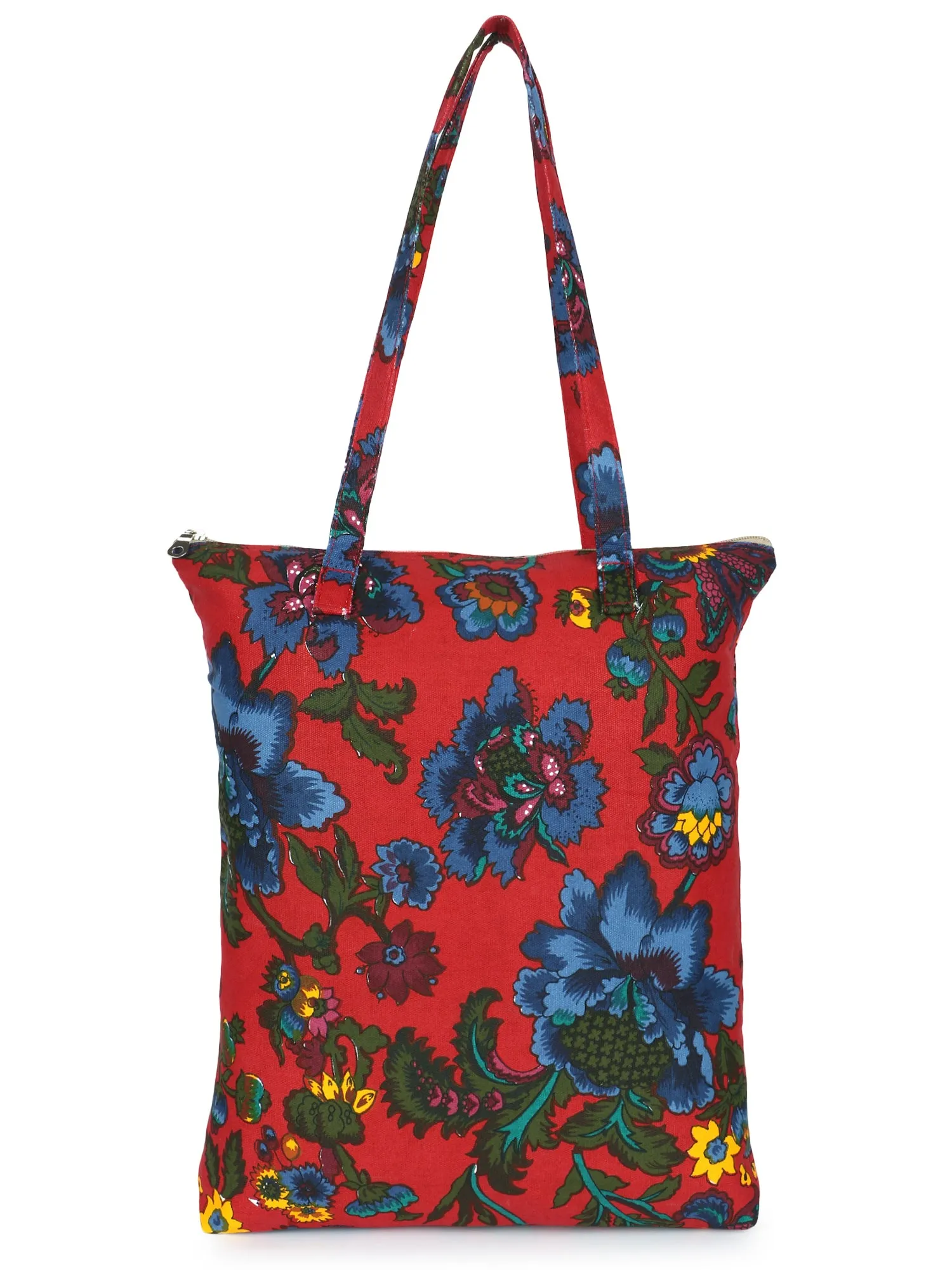 Eco-Friendly Multicolor Printed Cotton Canvas Shopping Bags (Pack of 3)