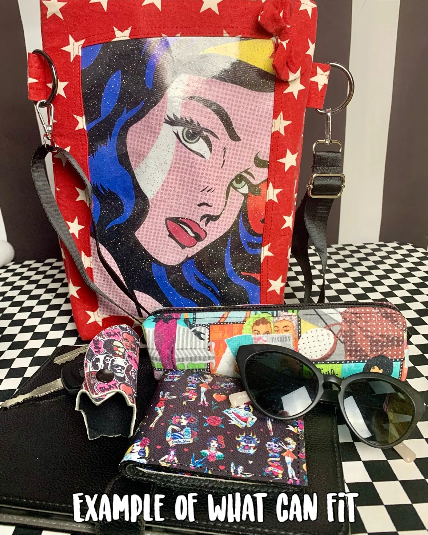 Elvis poster fan art frame it crossbody bag