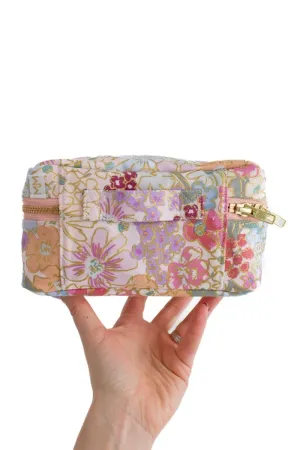 English Rose Canvas Mini Leak-proof Cube with Brush Loops