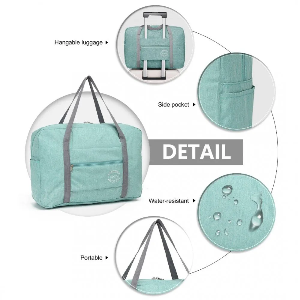 Eq2256 - Kono Foldable Waterproof Storage Travel Handbag - Green