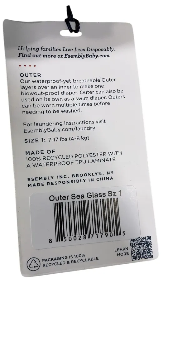 Esembly Outer, Sea Glass, Size 1, 1 pack