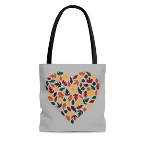 Fall Leaves Heart Tote Bag