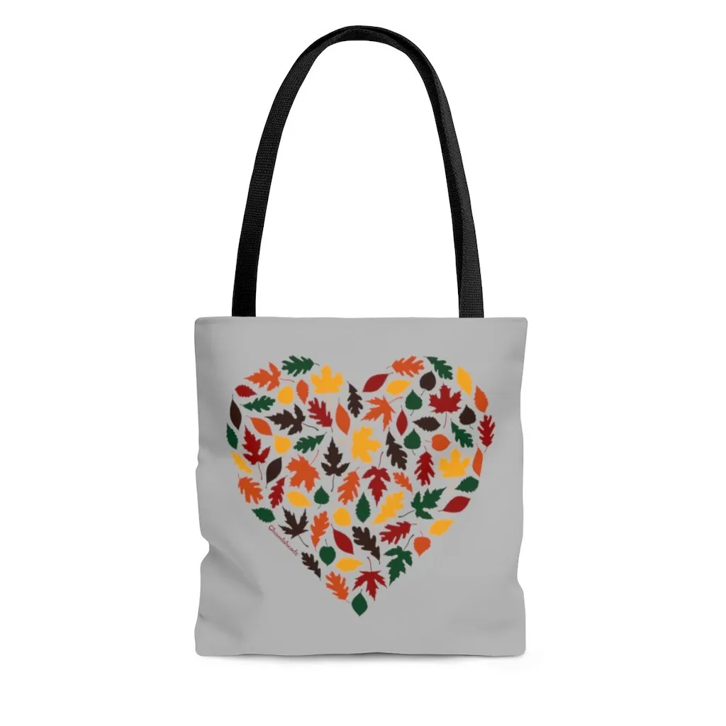 Fall Leaves Heart Tote Bag