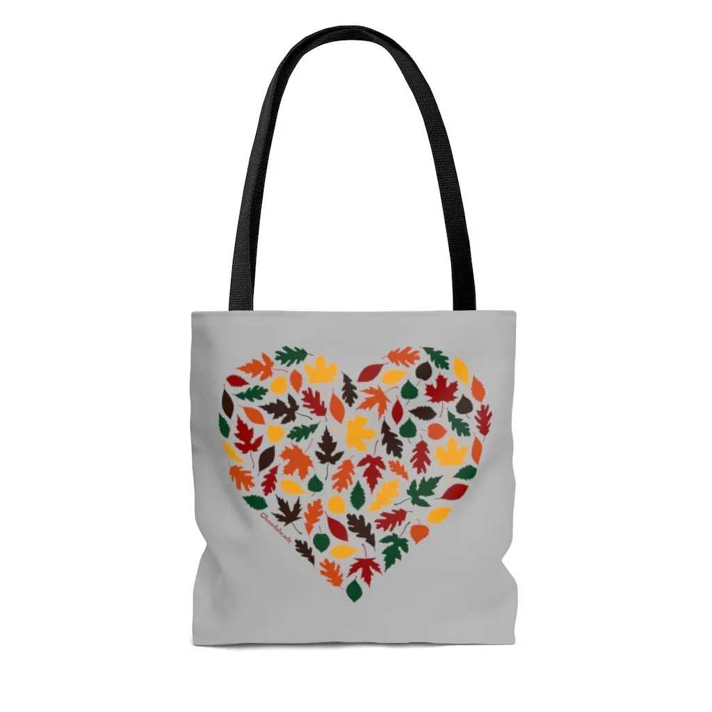 Fall Leaves Heart Tote Bag