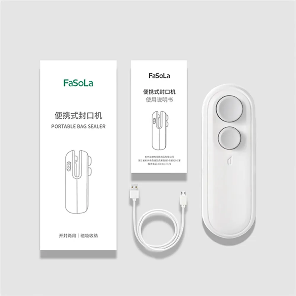 FaSoLa Portable Bag Sealer - White