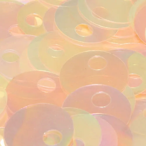 Flat Round Top Large Hole Sequin #12 Light Pink (Transparent Iris)