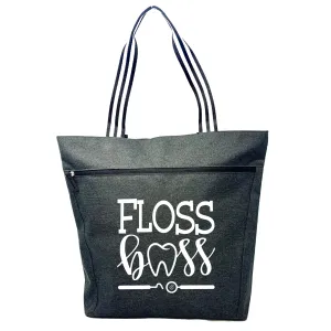Floss Boss Lexie  Black  Tote Bag for Dental Workers