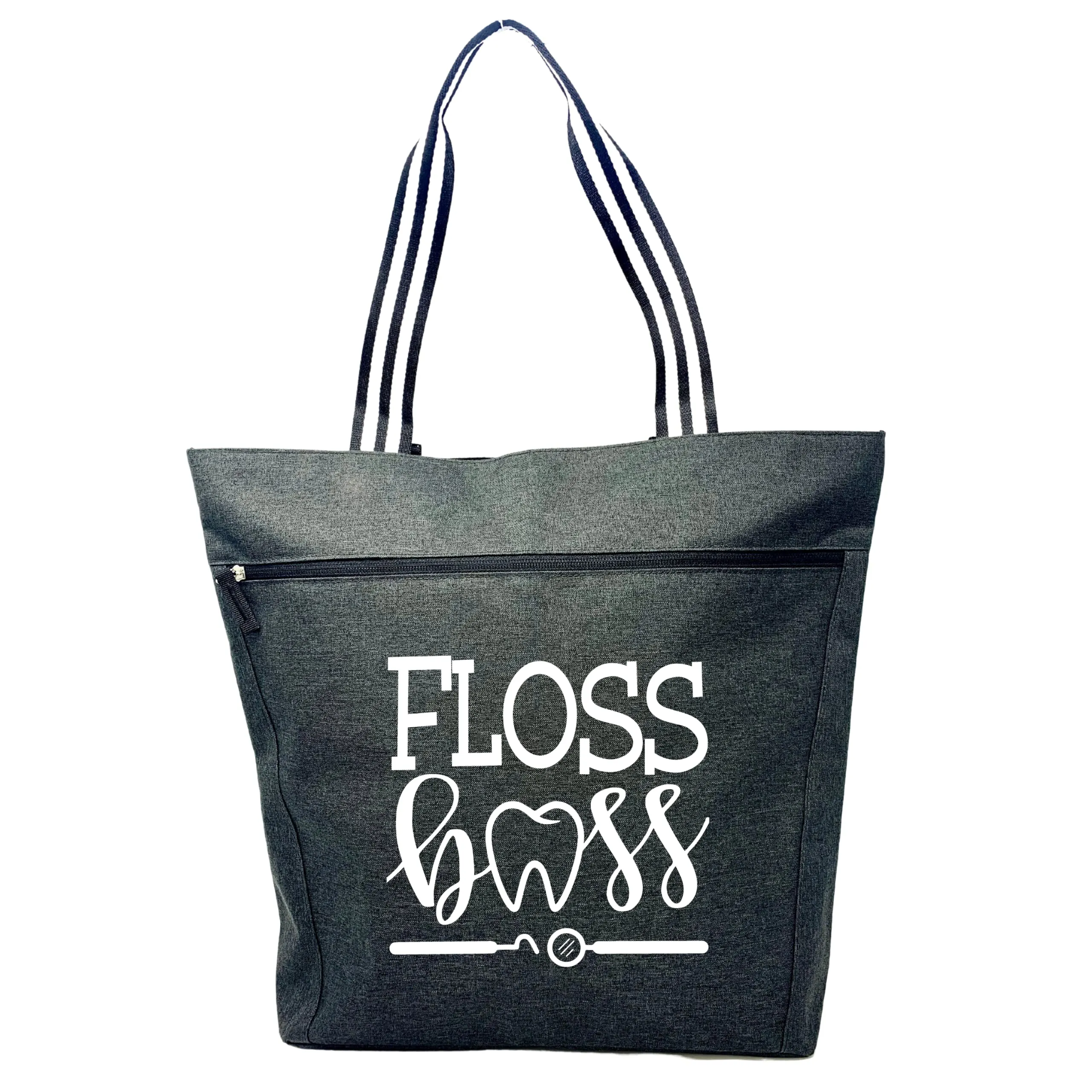 Floss Boss Lexie  Black  Tote Bag for Dental Workers