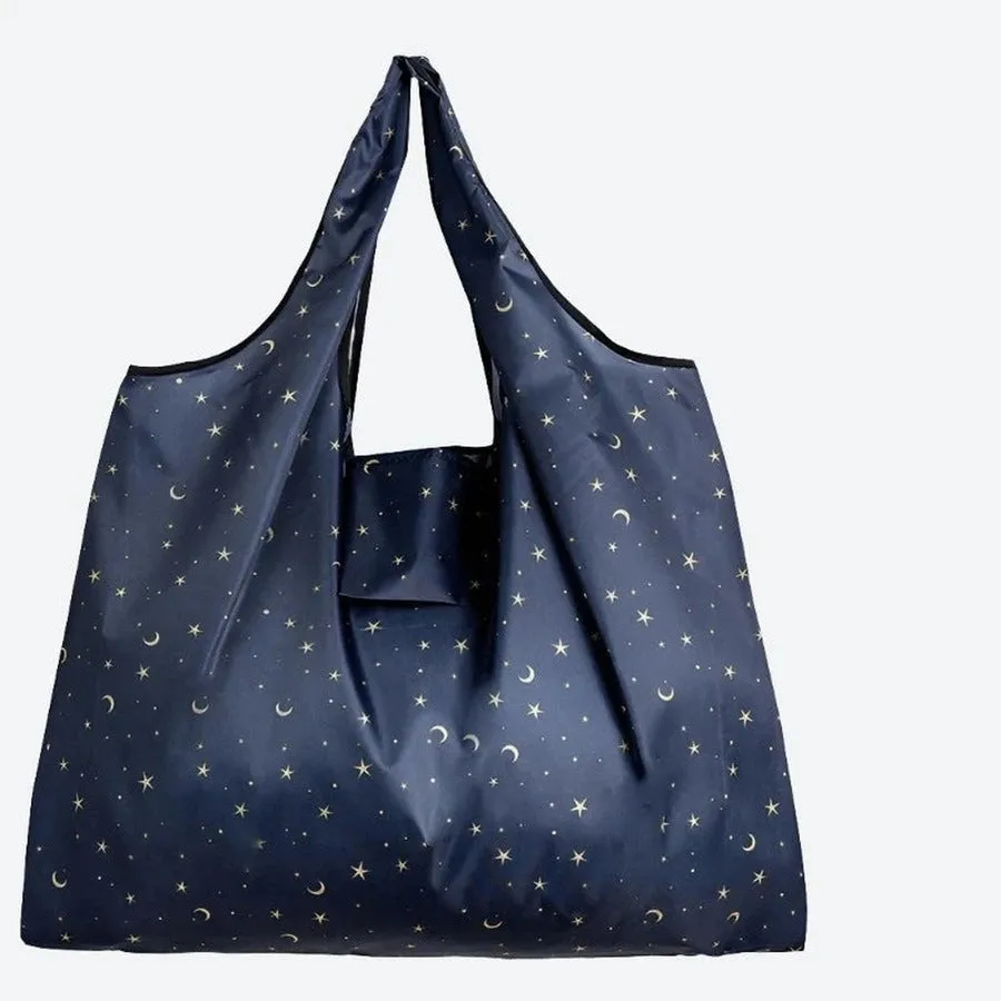 Foldable Lemon Print Shopping Bags