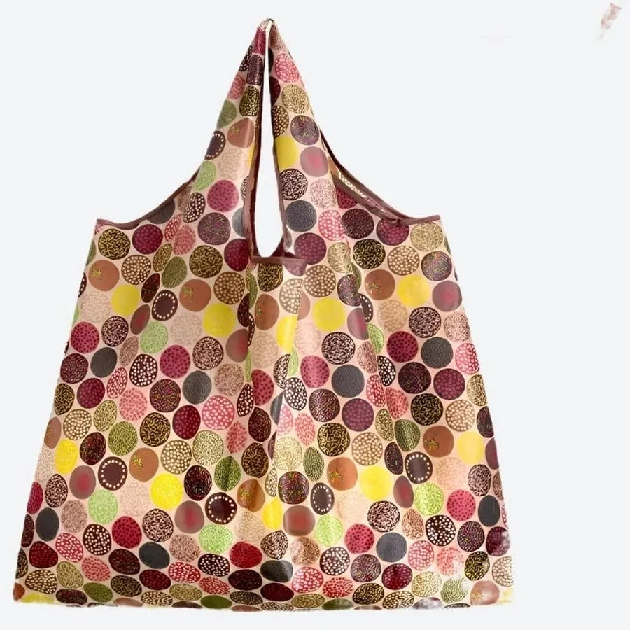Foldable Lemon Print Shopping Bags
